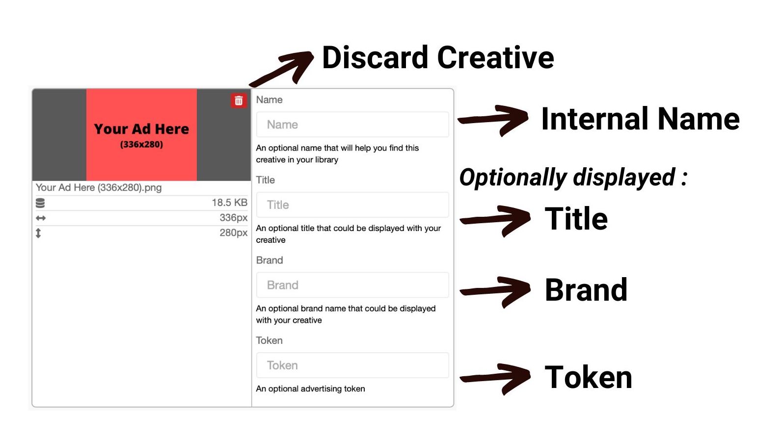 Upload native creative